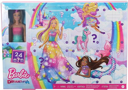 Calendrier De L Avent Barbie 2023 4€04 Sur Calendrier De L'avent Barbie Dreamtopia - Poupée - Achat & Prix |  Fnac