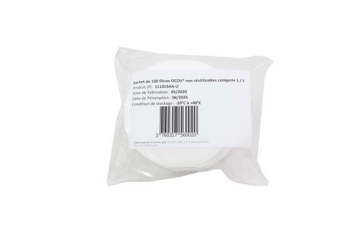 Sachet de 100 filtres Ouvry OCOV® non réutilisables