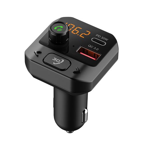 Transmetteur Fm Bluetooth Wefix Noir Kit Mains Libres