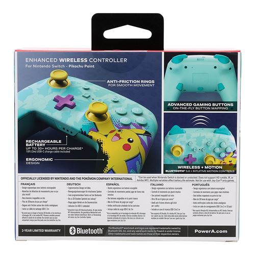 MANETTE ((SANS FILS)) Pokémon Pikachu Paint (Batterie 30 H) Switch Officiel  Neuf EUR 129,99 - PicClick FR