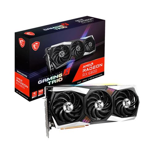 Carte Graphique Msi Radeon Rx 6800 Gaming X Trio Noir