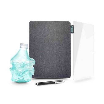Pack Starter Eco Urban Factory Etui pour Samsung Galaxy Tab A7 2020 10.4" Gris + Protection d'écran en verre trempé pour Samsung Galaxy A7 2020 10.4" Transparent + Stylet tactile Gris - 1