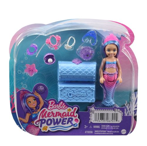Poup&eacute;e Barbie Chelsea Sir&egrave;ne et accessoires 