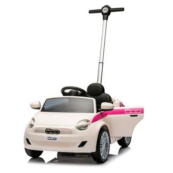 Turbo Challenge Fiat 500 Trotteur Rose - Voiture à Roues Libres 25Kg Max Dès 12 Mois