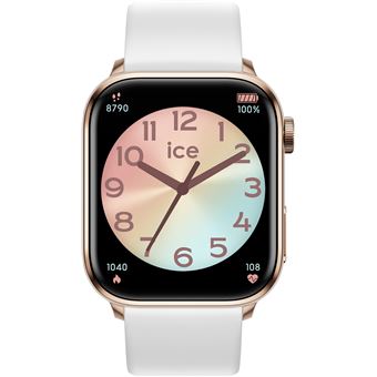 Montre connectée Ice-Watch Smart 2.0 38 mm Or Rose avec bracelet Blanc - 1