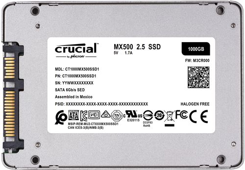 Disque SSD Interne Crucial MX500 CT4000MX500SSD1 4 To Noir - Fnac