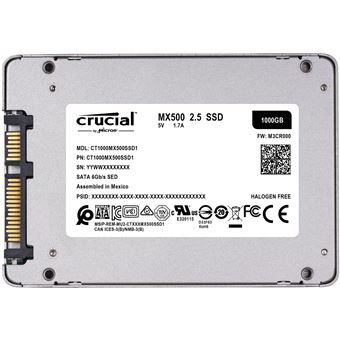 Disque SSD Interne Crucial MX500 CT4000MX500SSD1 4 To Noir