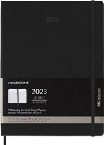 Agenda scolaire Moleskine 2022 2023 Semainier Pro Vertical très grand format Rigide Noir