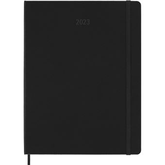 Agenda scolaire Moleskine 2022 2023 Semainier Pro Vertical très grand format Rigide Noir