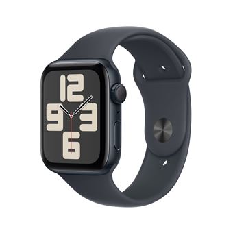 Apple Watch SE (GPS) - 44 mm - Midnight Aluminium - intelligente Uhr mit Sportband - Flouroelastomer - Midnight - Bandgröße: S/M - 32 GB - Wi-Fi 4, Bluetooth - 32.9 g - 1