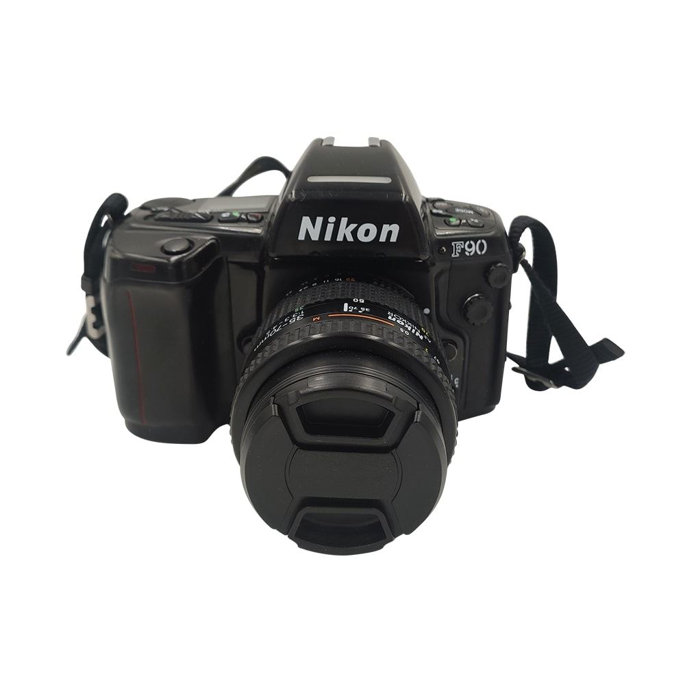 Appareil photo reflex argentique Nikon F90 + AF 3570mm f3.34.5 Nikkor Noir Reconditionné