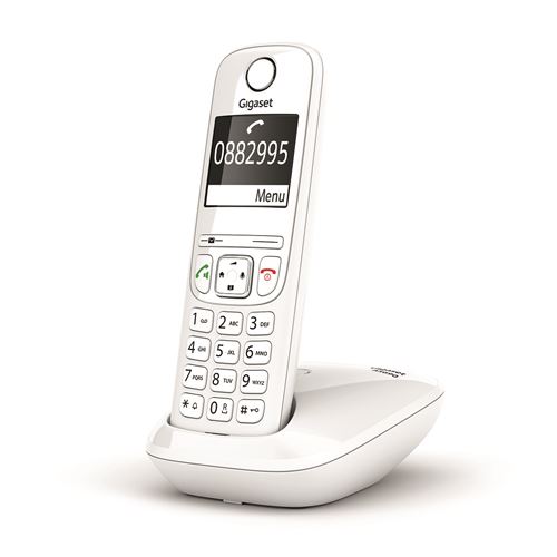Gigaset AS690 - Téléphone sans fil avec ID d'appelant - ECO DECTGAP - blanc