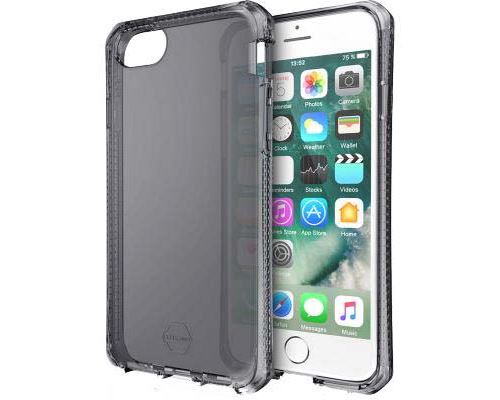 Doorzichtig zwart doorschijnend Itskins semi-hard hoesje voor iPhone 6 Plus, 7 Plus en 8 Plus