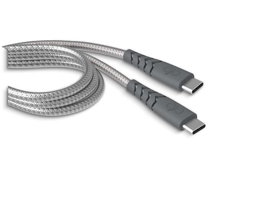 Câble de charge renforcé USB Type C Force Power 1.2 m Gris