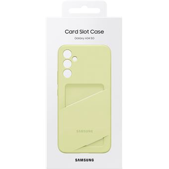 Coque souple Ultra fine avec porte-carte intégré pour Samsung Galaxy A34 5G Vert