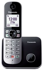 Téléphone fixe sans fil Solo Panasonic KX-TG6851 Noir et argent