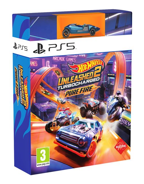Pochette avant du jeu Hot Wheels Unleashed 2 Turbocharged Pure Fire Edition PS5