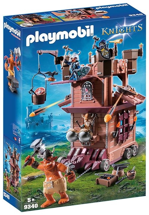 Playmobil Knights Les combattants nains 9340 Tour d'attaque mobile des nains