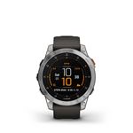 Montre connectée Garmin Epix 2 Acier Silver avec bracelet silicone Gris