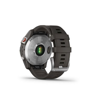 Montre connectée Garmin Epix 2 Acier Silver avec bracelet silicone Gris