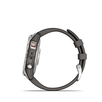 Montre connectée Garmin Epix 2 Acier Silver avec bracelet silicone Gris