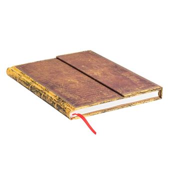 Carnet Ligné A5 à Couverture Rigide Marron - 240 Pages Avec Bande élastique Et Poche Intérieure