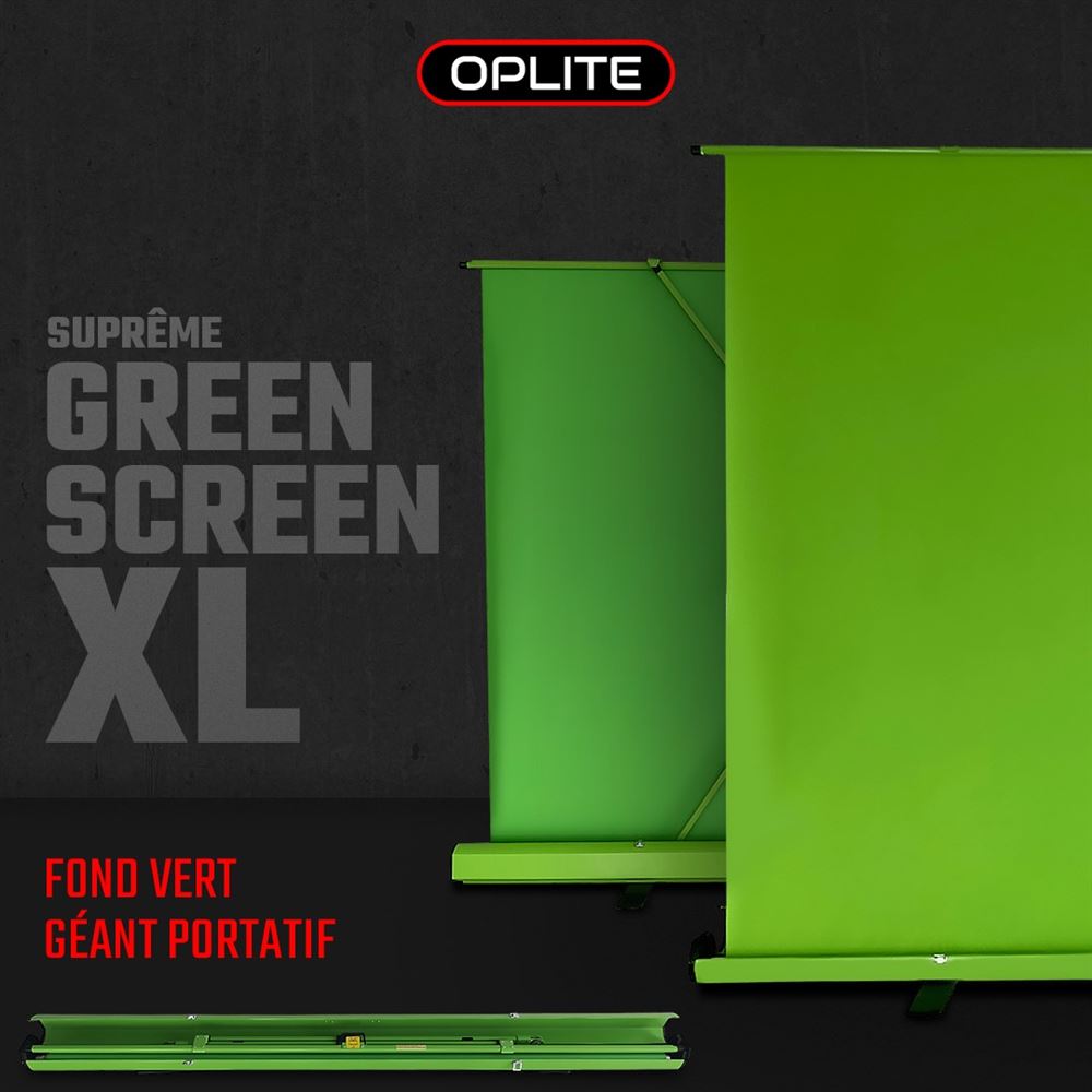 Fond Vert érgonomique avec vérins hydrauliques 148x190 Supreme Green Screen OPLITE