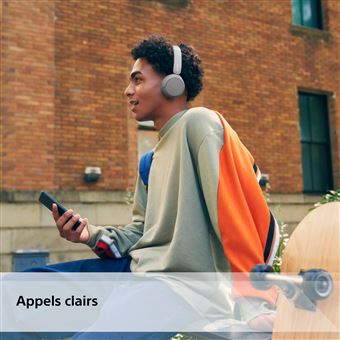 Casque arceau sans fil Bluetooth Multipoint Sony WHCH520 Blanc