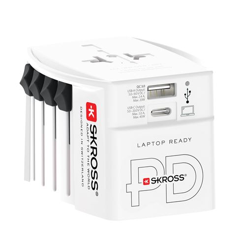 Adaptateur 150 pays+ sortie USB + Sortie Type C  65 watts + cable high speed charging 160 cm