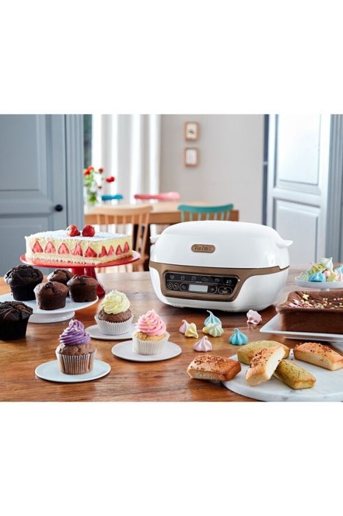 Machine A Gateaux Tefal Cake Factory Plus 1100 W Blanc Et Marron Achat Prix Fnac