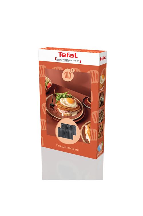 Coffret Tefal 2 Plaques Croque-Monsieur Snack Collection Xa8101F0