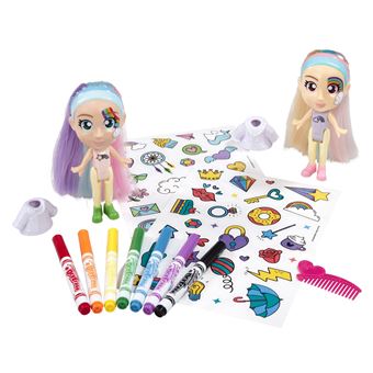 Set de 2 poupées Goliath Rain & Bow Twins Colour 'n' Style