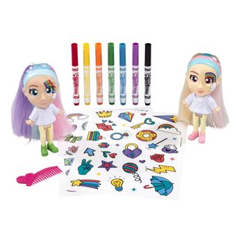 Set de 2 poupées Goliath Rain & Bow Twins Colour 'n' Style