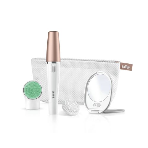 Epilateur Visage Avec Brosse Nettoyante Braun Facespa 851V Blanc Et Rose