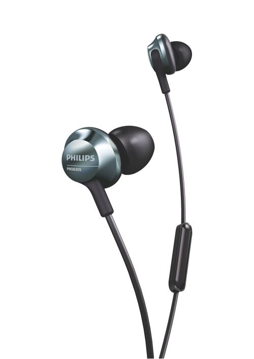 Philips Performance PRO6305BK - In-ear hoofdtelefoons met micro - inwendig - met bekabeling - 3,5 mm-stekker