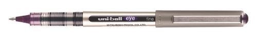 Uniball Stylo Roller Eye Pointe M&eacute;tal Moyenne Encre Liquide Violet