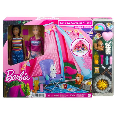 Deux Poupées Barbie Coffret Camping avec accessoires