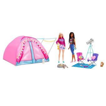 Deux Poupées Barbie Coffret Camping avec accessoires