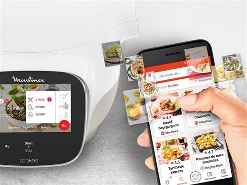 MULTICUISEUR BLANC MOULINEX Cookeo Touch Mini Wifi CE922110 3L neuf EUR