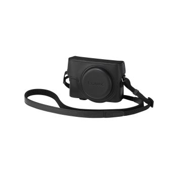 Housse en cuir Panasonic Noir avec sangle épaule pour LX-15