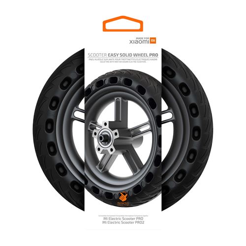 Pneu sur jante Easy Solid Wheel Pro pour trottinettes électriques Xiaomi Noir