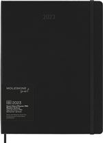 Agenda scolaire Moleskine 2022 2023 Smart Pro Semainier Vertical très grand format Noir