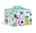 Pack Appareil photo instantané Végétal Fujifilm Instax Mini 11 Lilas + Pack de film Instax Mini 10 vues + Housse Transparent