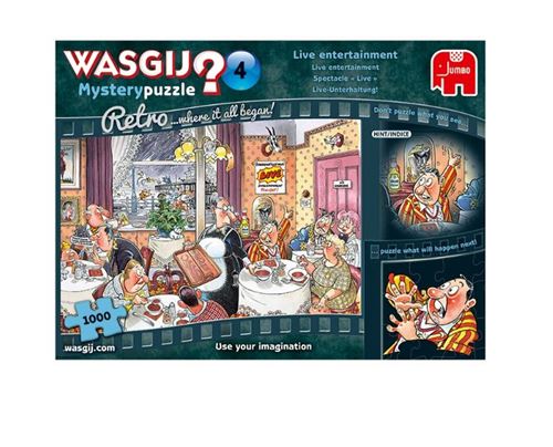 Puzzle 1000 pièces Diset Wasgij Retro Mystery 4 Live Entertainment !