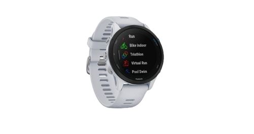 Montre connectée Garmin Forerunner 255 Music 33 mm Blanc avec bracelet Blanc