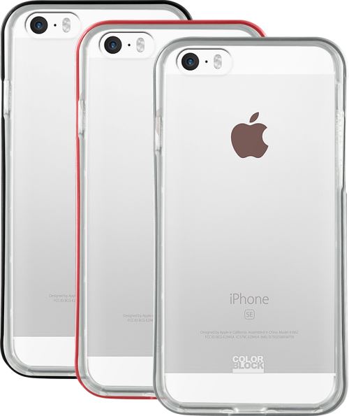 Lot de 3 bumpers Colorblock argenté, bordeaux et gris sidéral pour iPhone 5/5S/S
