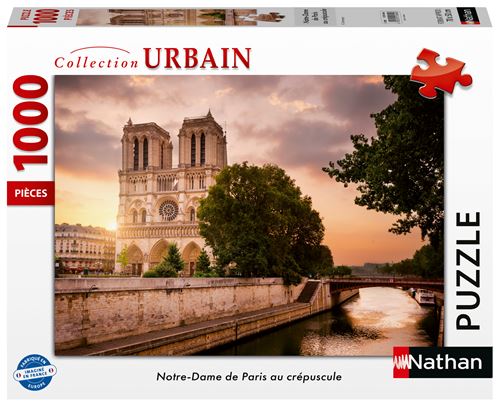 Puzzle 1000 pièces Nathan Notre Dame de Paris au crépuscule
