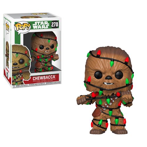 Figurine Funko Pop Star Wars Holiday Chewbacca avec lumières 15 cm