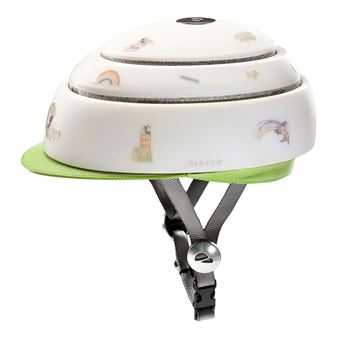 Casque de vélo pour enfants pliable Closca Leaf Taille S Beige et Vert