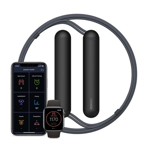 Corde à sauter Connectée Tangram Smartrope Rookie Noir
